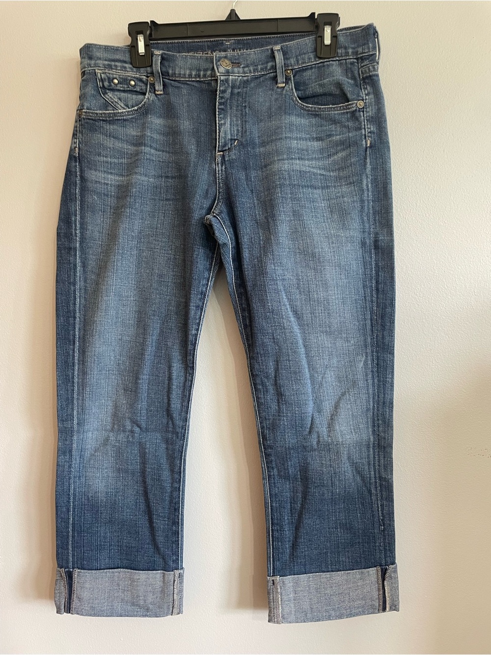 Citizens Of Humanity Relaxed Blue Cuffed Jeans